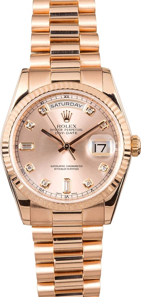 rose rolex day date|rolex day date 36 18 ct.